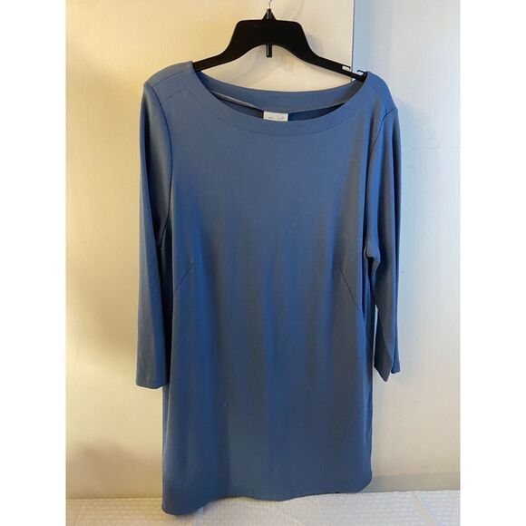 J Jill Ponte slate blue rayon dress Xl - Picture 1 of 5